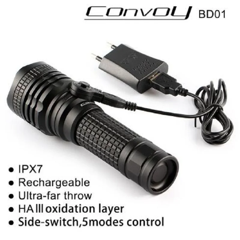 

Convoy BD01 flashlight CREE XML2 U2 LED 18650 26650 flashlight LED flashlight ,torch,lantern,self defense,camping light, lamp