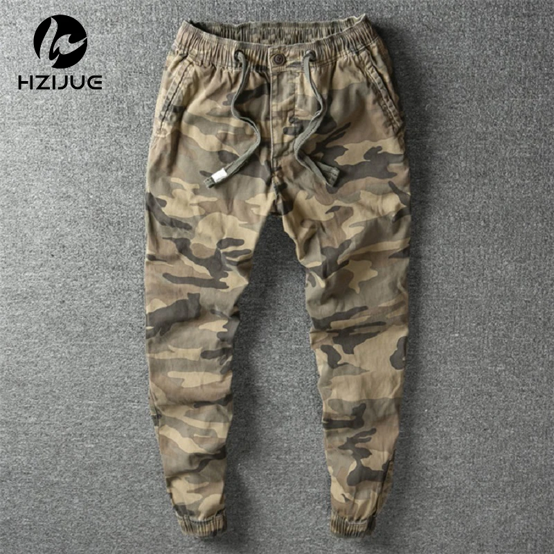 100 Cotton Mens Jogger Autumn Pencil Harem Pants 2017 Men Camouflage Military Pants Loose Comfortable Cargo