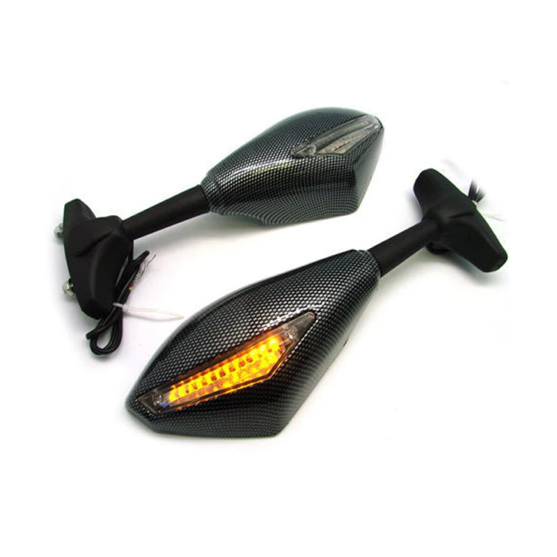 

2X Motorcycle LED Turn Signal Mirrors for Suzuki GSXR GSX R 1000 2001-2004 2002 2003 01 02 K1 K3