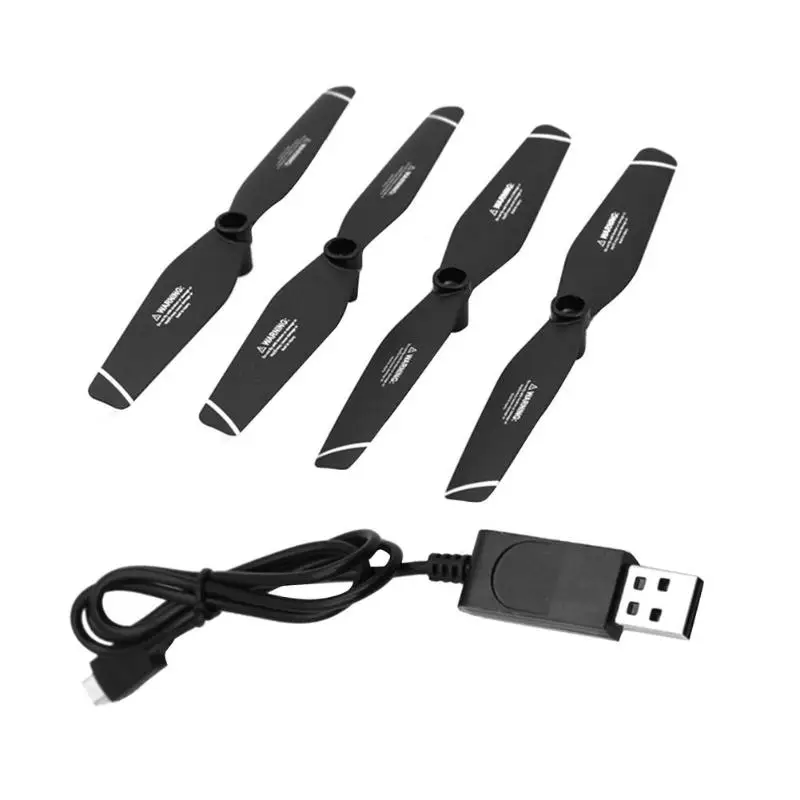 5 шт. набор аксессуаров для Дронов 1 м usb кабель для зарядки с 4 пропеллерами для SG106 RC Дрон Квадрокоптер вертолет запасные части
