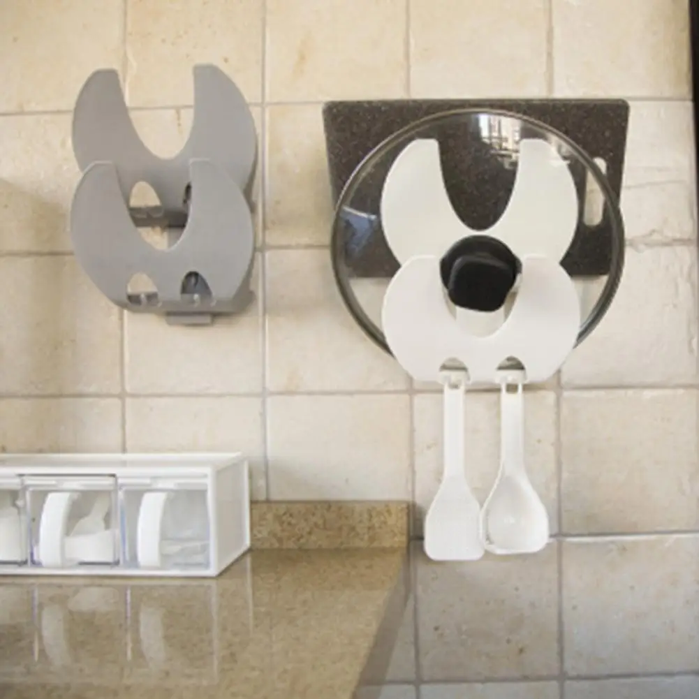 

Hot Wall Mount Pan Cover Rack Pot Lid Holder Stand Shelf Storage Kitchen Organizer NEW HOT