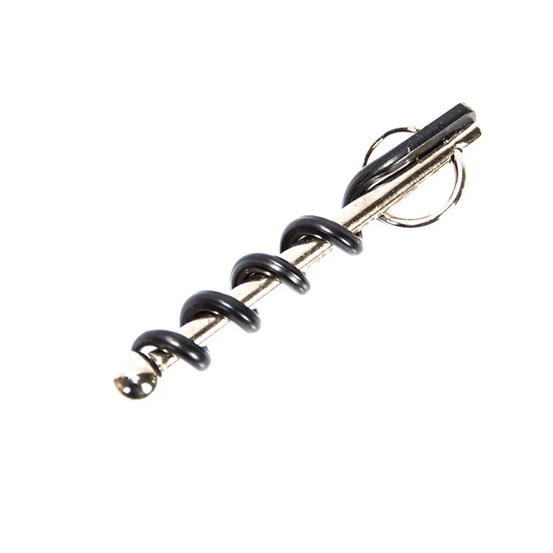 

Creative Multifunctional Mini Outdoor Stainless Steel Red Corkscrew Wine Bottle Opener with Ring Keychain Bottle Opener