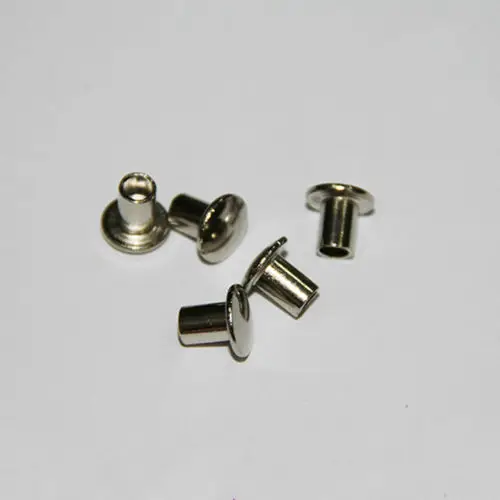 100Pcs M2 x 4mm Truss Oval Head Rivets Plate With Nickel Semi hollow
