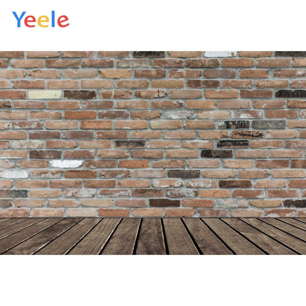 

Yeele Brick Backgrounds Wall Wooden Flooring Baby Birthday Party Pet Doll Portrait Photography Backdrop Photocall Photo Studio