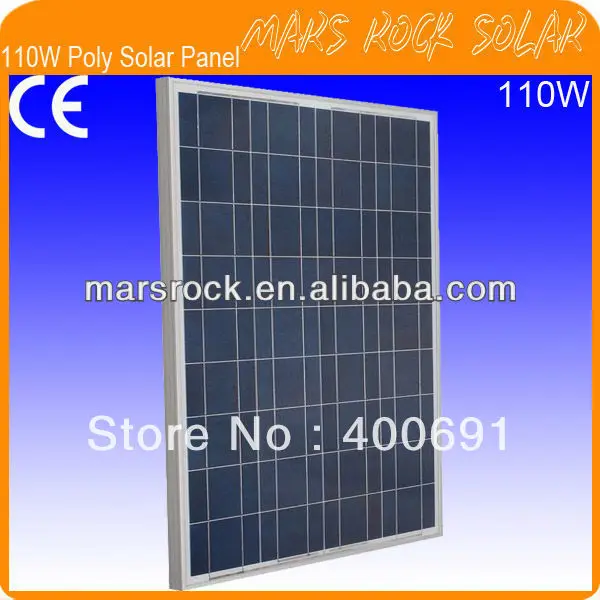 

110W 18V Polycrystalline Silicon Solar Panel Module with CE, IEC, TUV, ISO, UL, RoHS Approval Standard