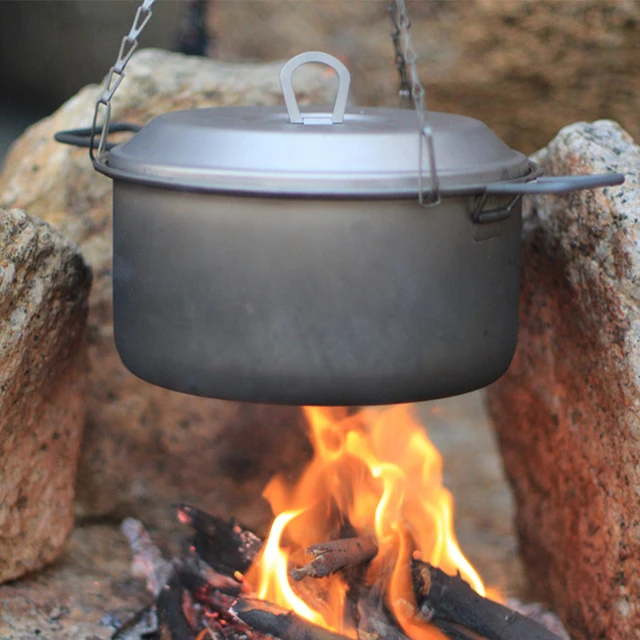 Cheap Keith Titanium Pan 2.5L Stockpot Camping Cookware Outdoor Camping Hiking Traving Hunting Picnic Cooking Utensils 350g KP6018