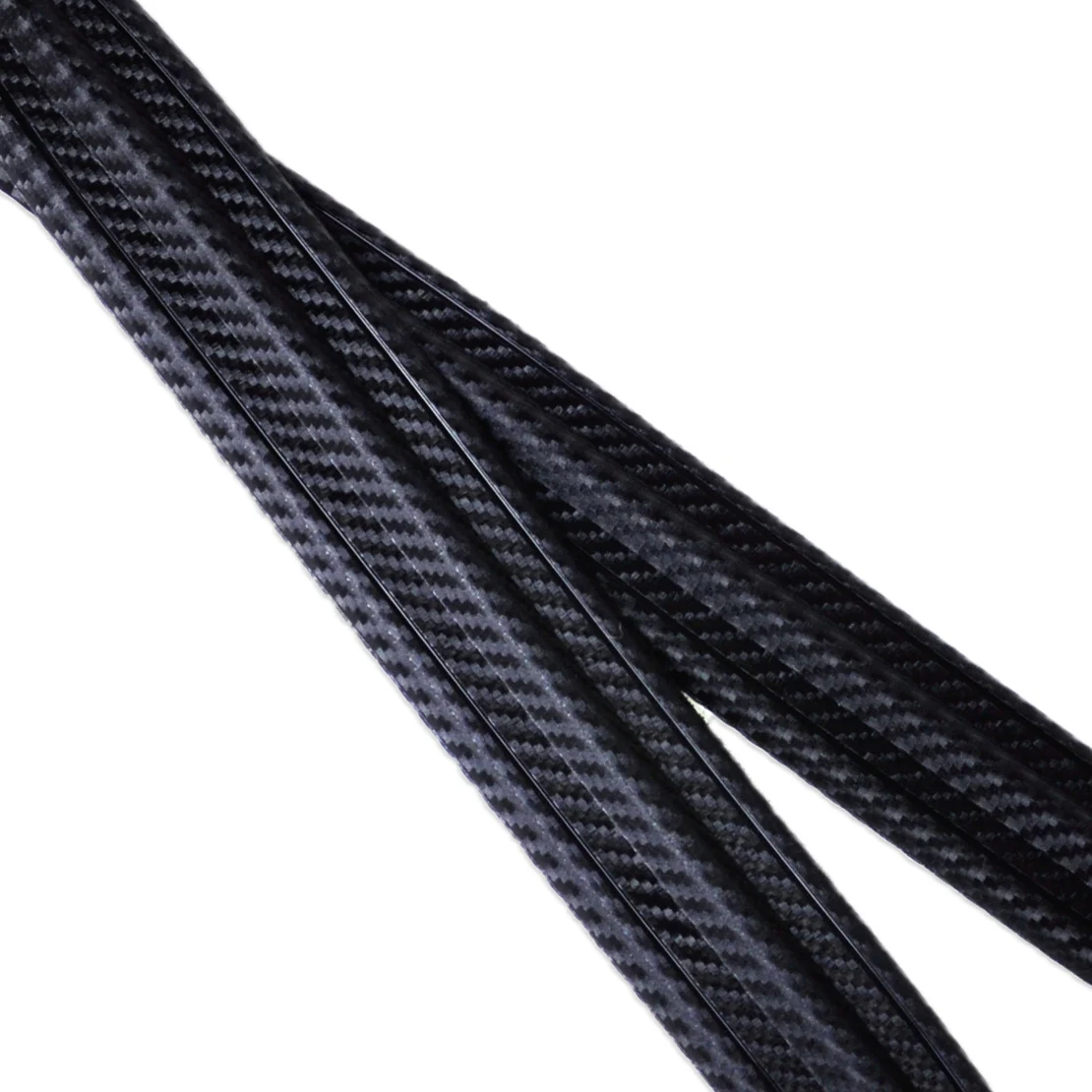 

beler New 2Pcs Carbon Fiber Rubber Front Rear Bumper Edge Protector Corner Guard Anti-rub Scratch Sticker for Auto Car 42cm