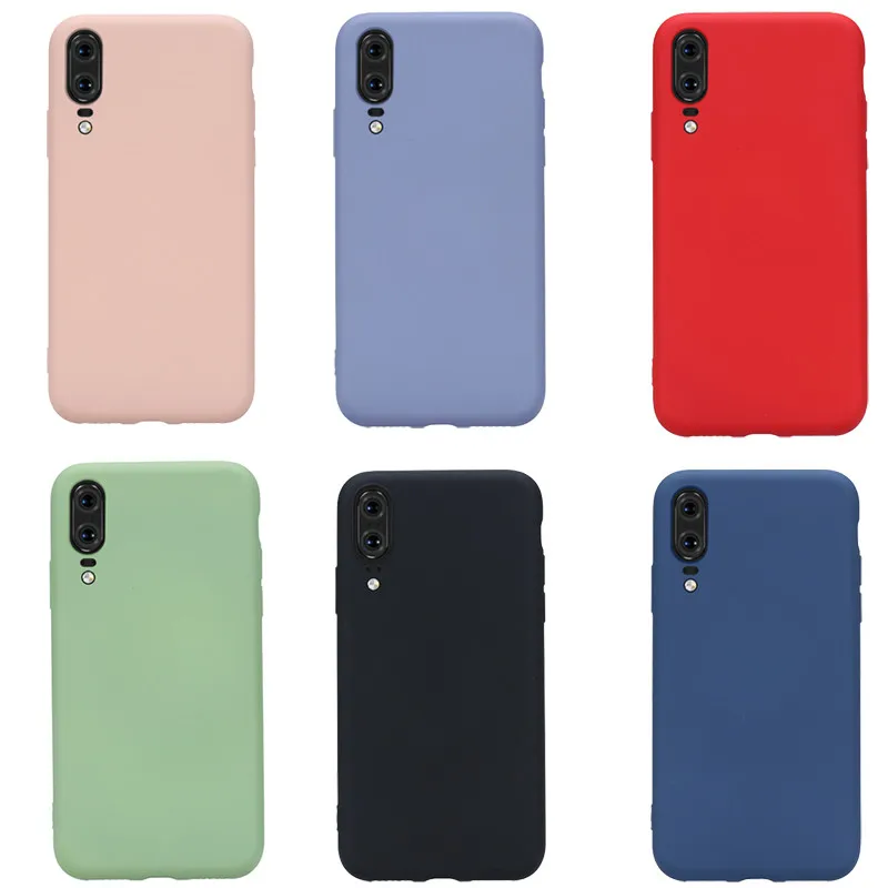 Оригинальный чехол из жидкого силикона для Huawei P20 Lite Простой Прозрачный Бампер Pro