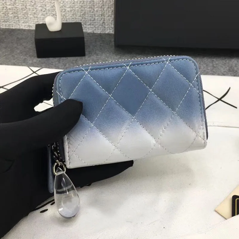

2018 New women calfskin luxury short Zipper Coin Purse Card Holder Top quality Fashion Clutch real leather brand Small Wallet
