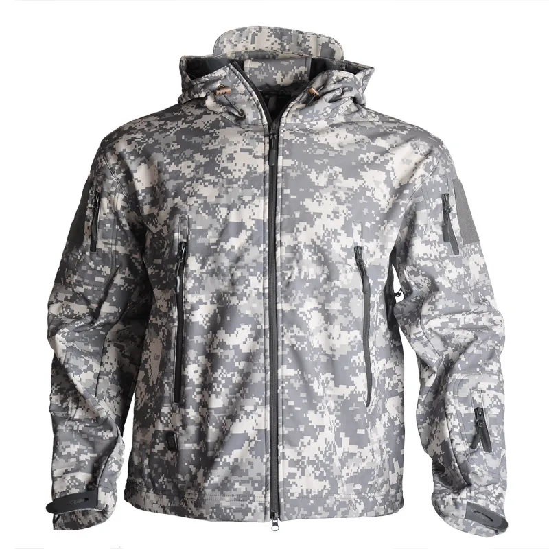 Мужская зимняя куртка, одежда, военная камуфляжная уличная Водонепроницаемая флисовая куртка с капюшоном, пальто для женщин, TAD штурмовая одежда