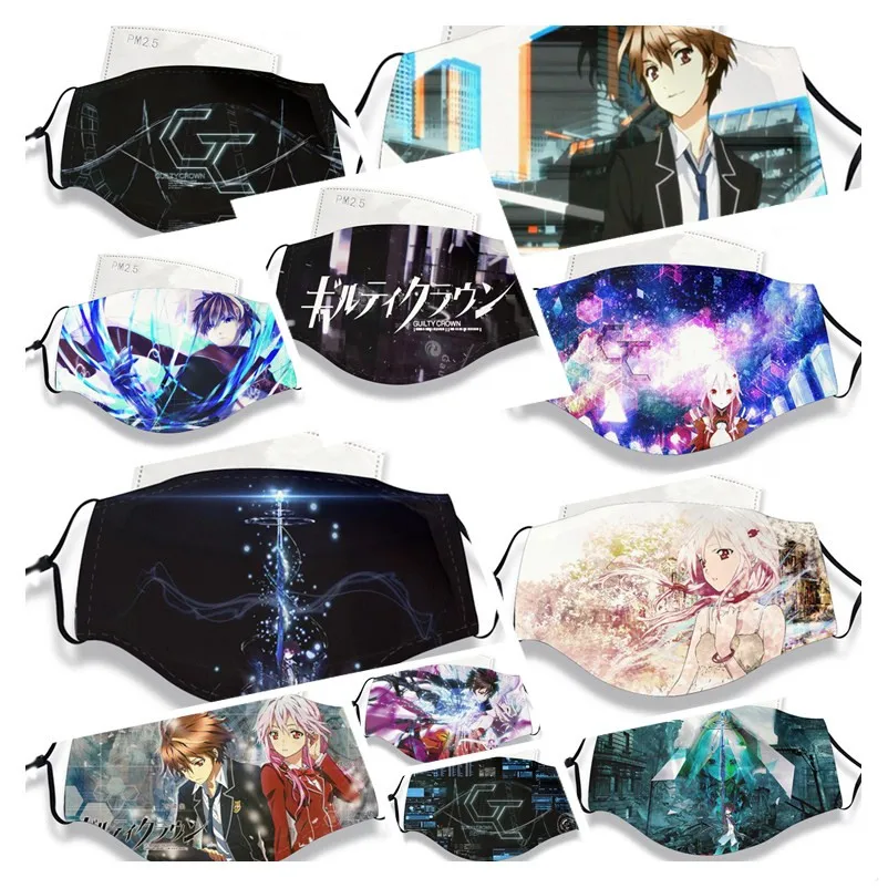 

Anime Production.I.G OUMA SHU YUZURIHA INORI AYASE TSUTSUGAMI TSUGUMI Arugo Cosplay Summer Winter Breathing Mask Respirator