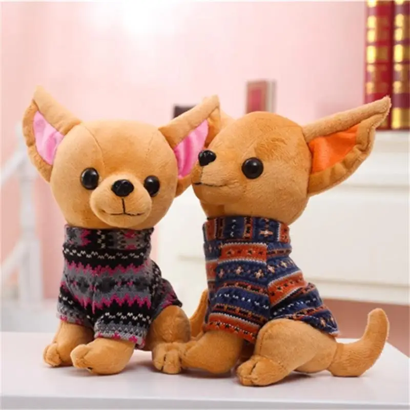 

Creative Chihuahua dog Plush toys Imitation dog doll Cartoon birthday gift 25cm