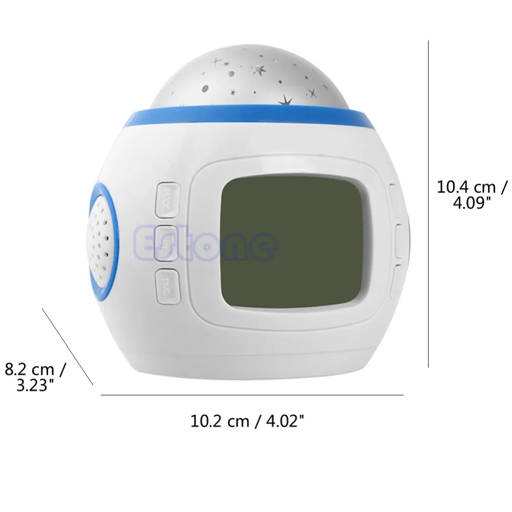 Детская комната небо ночник Звезда проектор лампа спальня музыка сигнализация Clock-S127