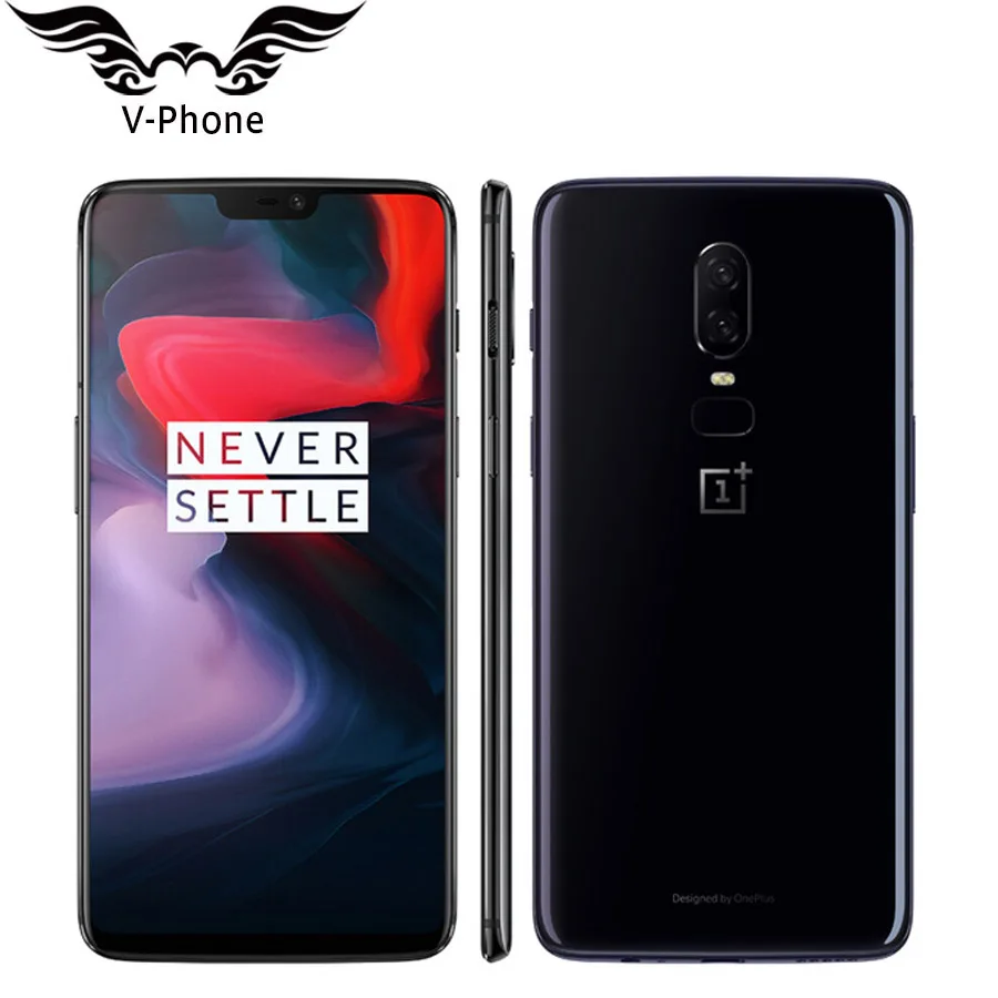 Новый оригинальный Oneplus 6 A6000 Водонепроницаемый мобильного телефона 4G LTE 6,28 ''8 ГБ Оперативная память 128 ГБ Встроенная память Snapdragon 845 Android 8,1