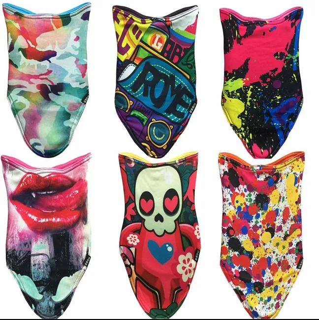 Women Winter Camo Ski Mask With Air Hole Female Windproof Snowboard Face Towel Thermal Fleece Bandage Face Protector Neck Warmer