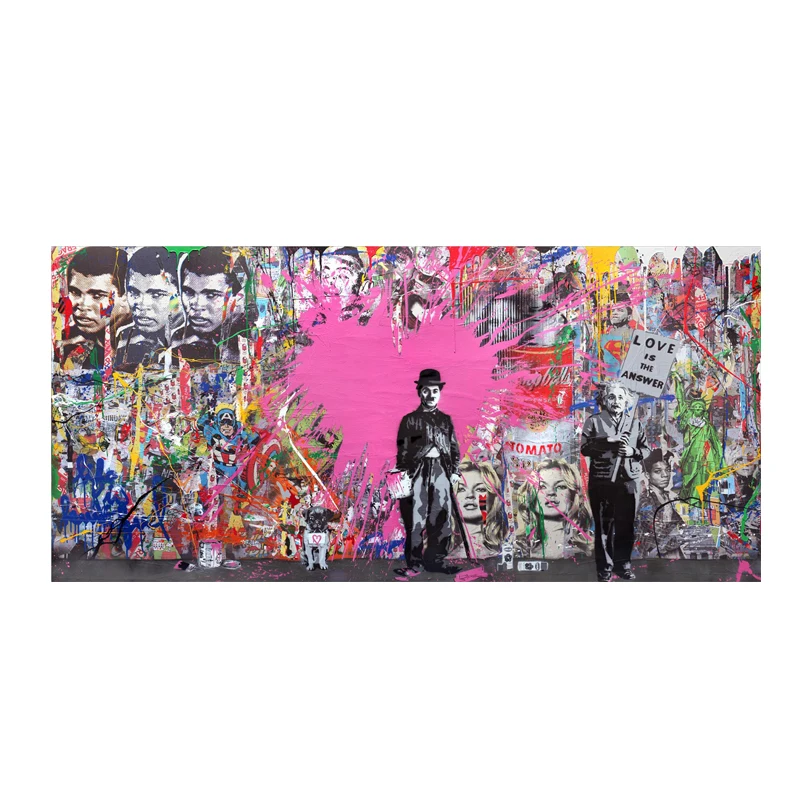 Абстрактная живопись на холсте плакаты и принты граффити улица поп-арт-стена картина для гостиной Куадрос Декор