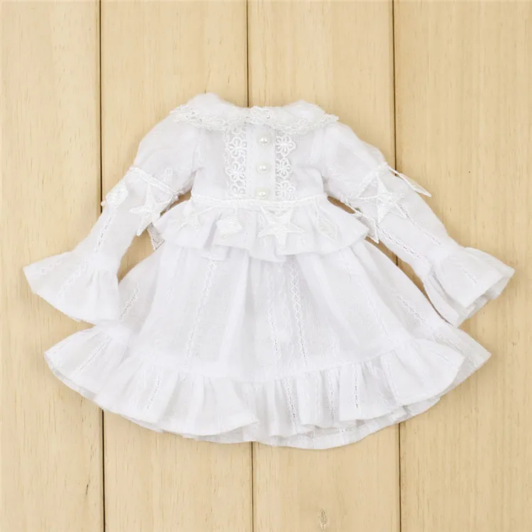 

Outfit for Blyth doll Pure White Dress for the 1/6 ICY,Jessi five,