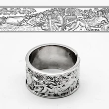 Элегантное круглое кольцо для сигар кольцо из стерлингового серебра 925 винтажные ювелирные изделия держатель для сигарет 1 пепельница для сигар для COHIBA