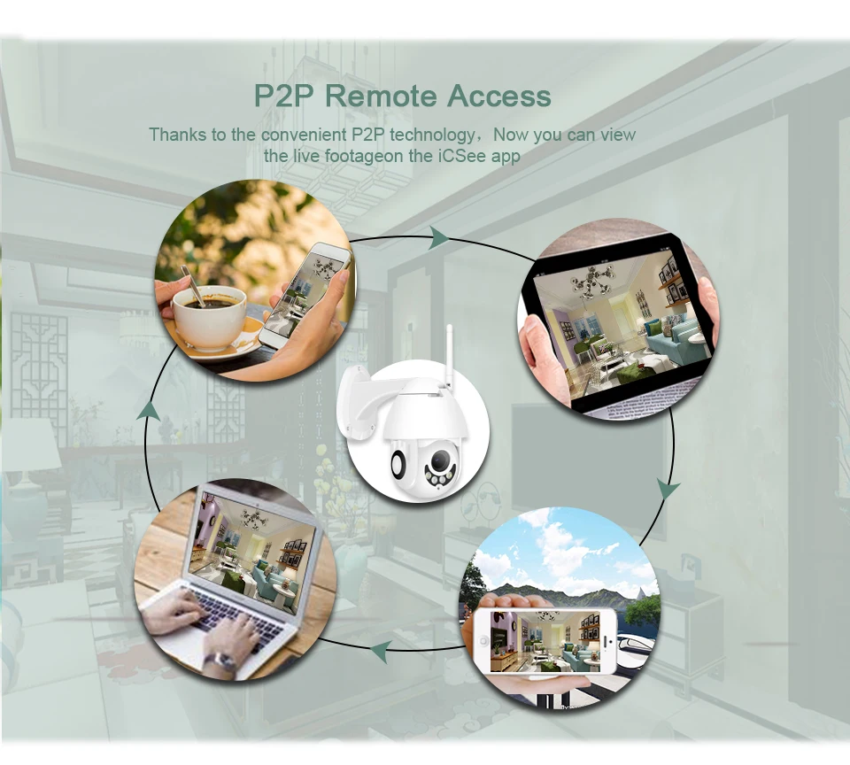 IP камера BESDER купольная 1080P 2 Мп PTZ Wi Fi|Камеры видеонаблюдения| |