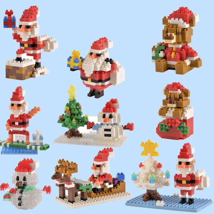 

Building Blocks Legoings Santa Clause Snowman DIY Creative Bricks Educational Kids Collection Toy