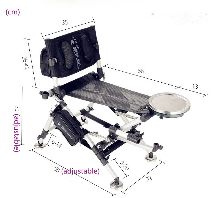 Новое складное рыболовное кресло портативный рыболовный ящик светильник многоцелевой рюкзак пляжные стулья с выдвижными ножками