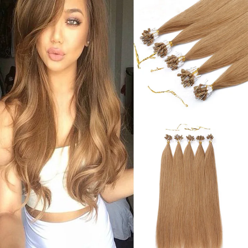 18" 22" Blond Micro Loop Hair Extensions 0.5g/s Unprocessed Virgin