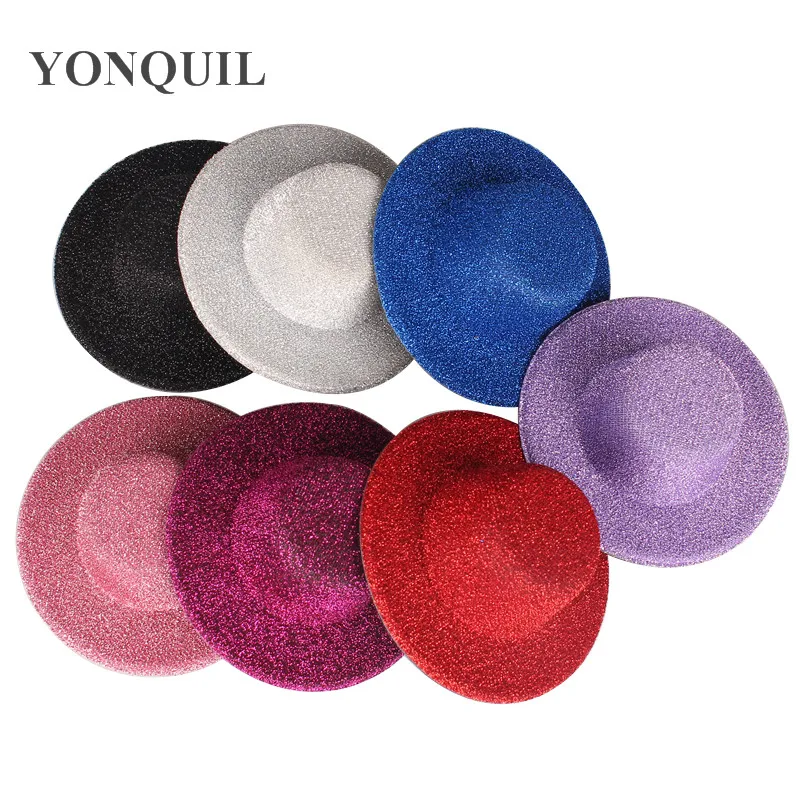 4&quot(10 CM) 8 Color Mini Top Fascinator Hats Blingbling Children Party Hair Accessories 24 Pieces/Lot MH005 | Аксессуары для