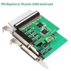 PCI Express 16 Порты Серийный rs232 плата контроллера PCI с веером кабеля XR17V358 Чипсет
