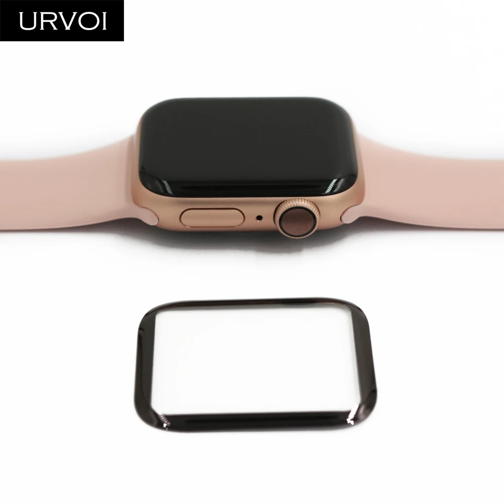 Чехол URVOI для apple watch series 6 SE 5 432 закаленное стекло изогнутая полная пленка 3D Защита