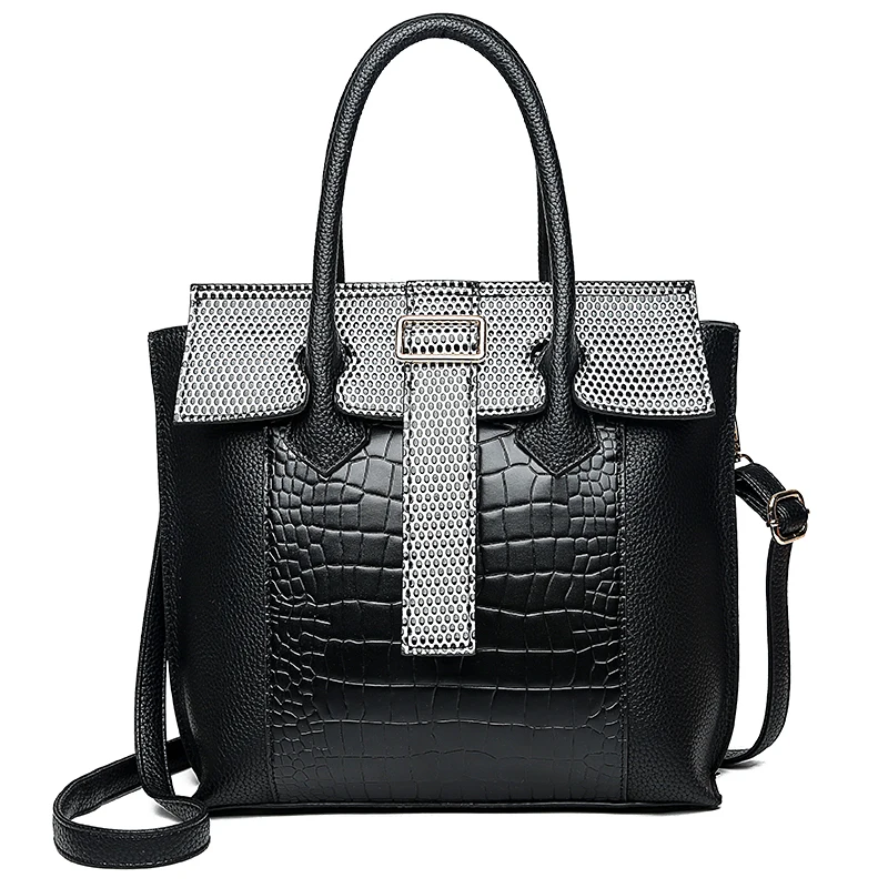 

Fashion women's crocodile pattern handbag new ladies simple OL shoulder bag high quality Messenger bag large capacity business