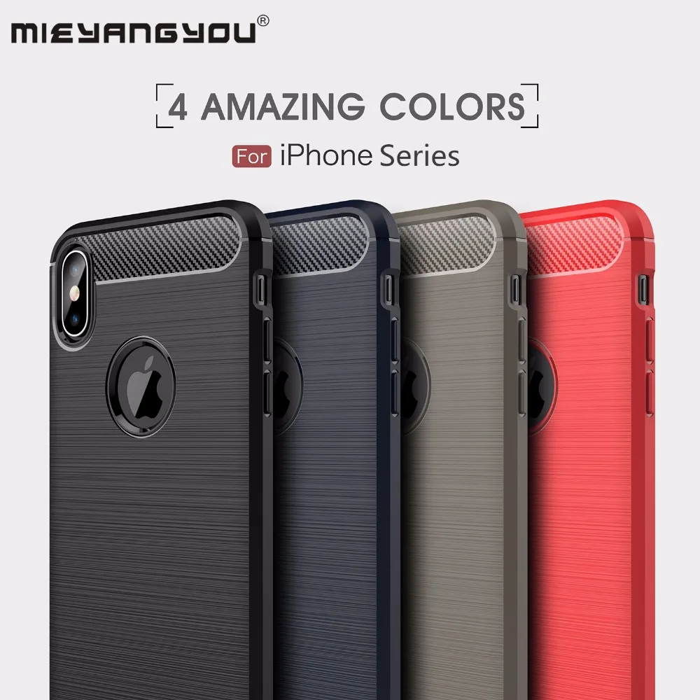 buy Carbon Fiber Phone Cases For iphone X XS Max XR 7 8 6 6s Plus 5 5S SE Soft Silicone TPU Back Cover Case Coque Capa On 6 7 8 X SE