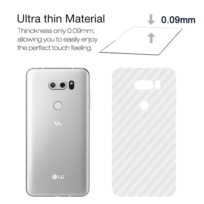 3Pcslot Back Protector Film On The For LG V30 G6 Q6 Plus 3D Full Coverage Screen Protector For LG G7 Plus V20 Carbon Fiber Film (3)