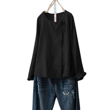 ^#Cheap Cotton Linen Women Tops Shirt Solid Button Casual O Neck Blouses Long Sleeve Blouse And Shirt Fashion Female Camiseta mujer D30 ^#Cheap Cotton Linen Women Tops Shirt Solid Button Casual O Neck Blouses Long Sleeve Blouse And Shirt Fashion Female Camiseta mujer D30