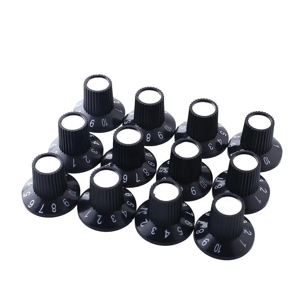 Pack of 12x Guitar Amplifier Knob AMP Skirted Volume Tone Control Speed