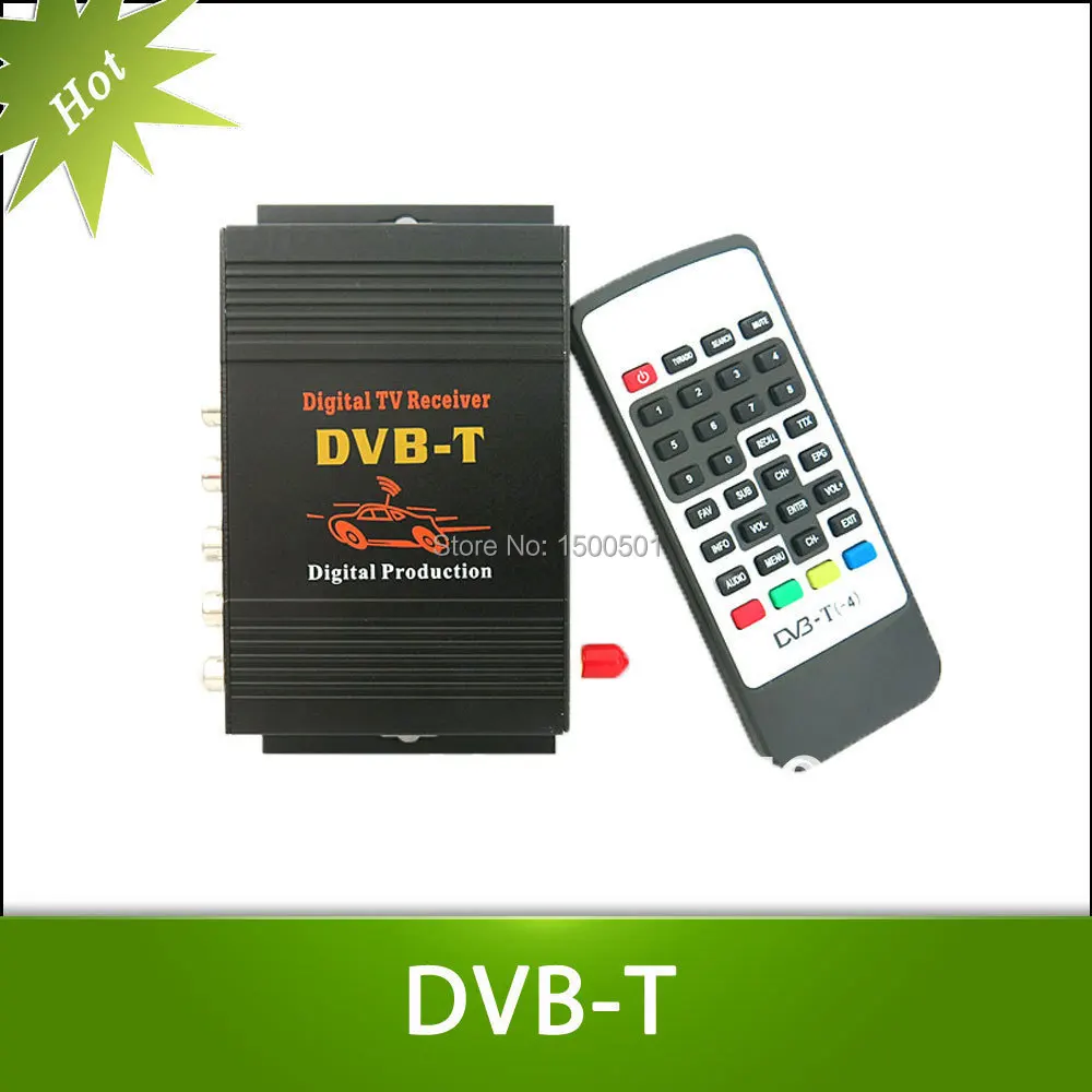 Car DVB-T MPEG-4 HD tuner Digital TV BOX receiver box Single Antenna for European Free shipping