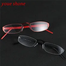 Youe shone брендовые модные очки-половинки в оправе металлические красные очки для чтения женские Gafas de lectura Oculos de Grau Feminino