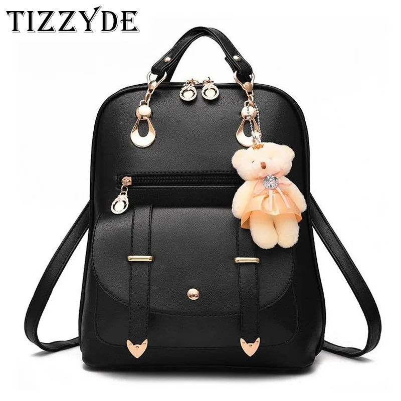

2019 Korean Spring And Summer New Fashion Casual Simple With Toy Bear Version Of The Tide Female Student Backpack ZGW011-C