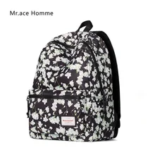 Mr. ace homme женская с цветочным принтом рюкзак для девочек-подростков школьников сумки женские модные путешествий рюкзак для ноутбука женский