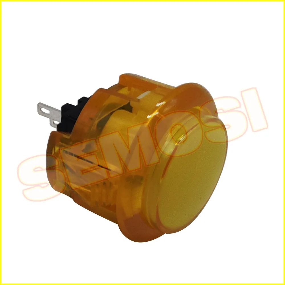 1 шт. 30 мм прозрачный аркадная Кнопка sunway Кнопка Встроенный переключатель для аркады игровой автомат часть - Цвет: Цвет: желтый