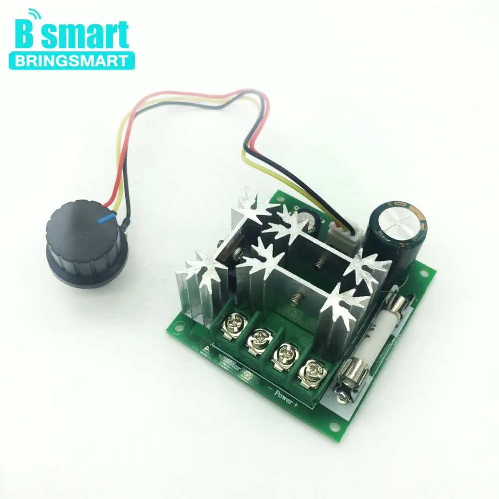 

Bringsmart CCMHCN PWM 15A 6V-90V DC Motor Speed Controller PLC Insurance with Speed Control Knob Mini Motor Variable Speed Drive