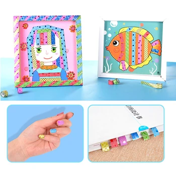 

1 Set Kids Educational Toys Colored Ribbons DIY Sticky Paper Painting Toys for Children Handmade Gift Tapes Sticker Toy