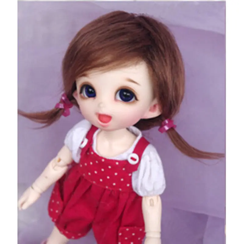 [Wamami] коричневый шерстяной парик средней длины для волос Ae Pukifee лати 1/12 BJD Dollfie 9-10 см