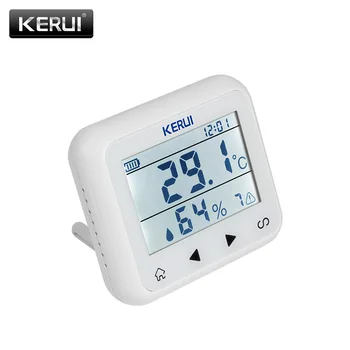 

KERUI TD32 LED Display Wireless Temperature Adjustable Detector Alarm Sensor compatible with gsm home Security alarm system