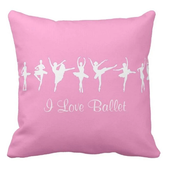 Элегантный балетный чехол для подушки с изображением танцовщицы балерины