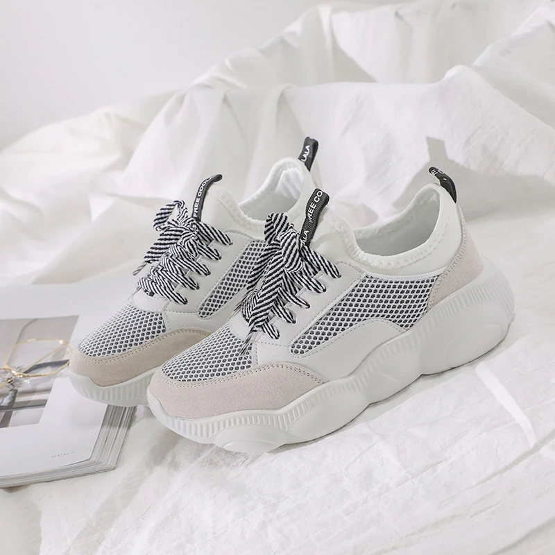 

INS Vintage dad Sneakers Women Shoes High Quality Breathable Outdoor C Sneakers Black White Shoe Casual Girls Shoes Women