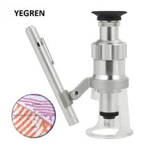 Стол увеличительное стекло с подсветкой светодиодный карманный микроскоп с шкалой сетки светодиодный источник света лупа для печати ткань тест