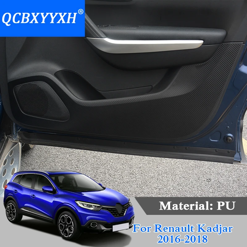 

QCBXYYXH Car-Styling Protector Side Edge Protection Pad Protected Anti-kick Door Mats Cover For Renault Kadjar 2016-2018 PU