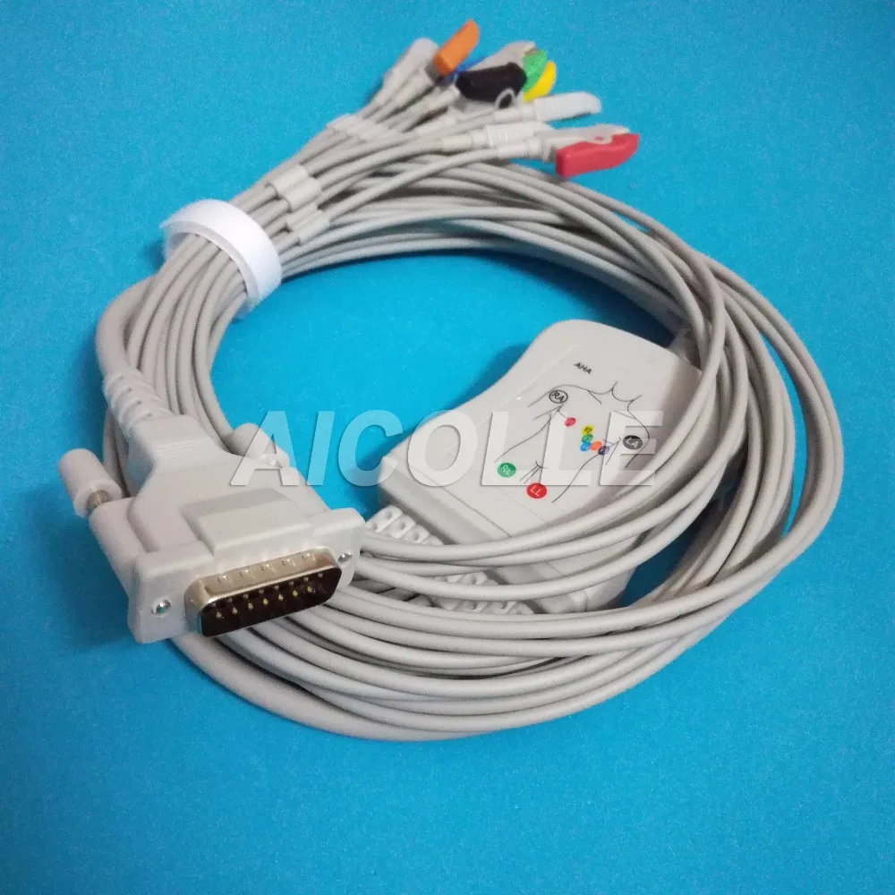 Shiller Welch allyn EKG cable 10 lead ecg Clip on terminal | Красота и здоровье