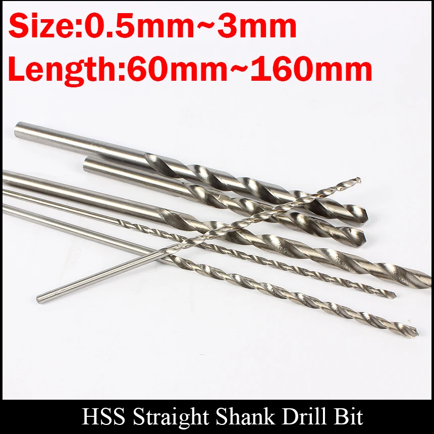 Twist Drill 20 pcs 0.5mm Diameter Straight Shank Metal Spiral Twist Drill Bit Tap Drill Bit 