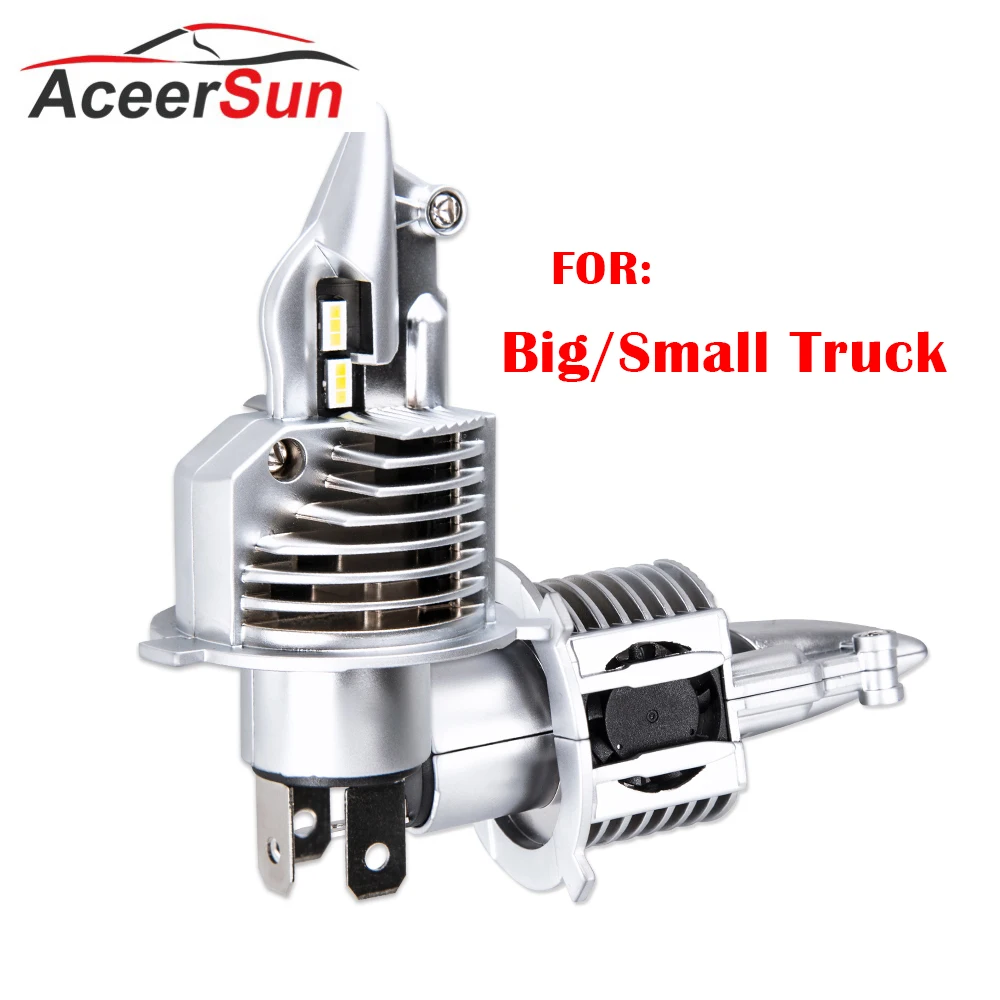 Aceersun 2 шт. грузовик прицеп светильник s автомобильный аксессуар светодиодный H4 6500K белый светильник Plug-Play DC 24v Компактный головной светильник лампа